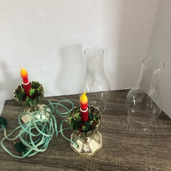 Vtg Electric Hurricane Candle Lamps - Picture 11 of 15